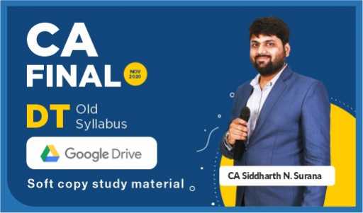 CA Final old Course Direct Tax by CA Siddharth N Surana 
