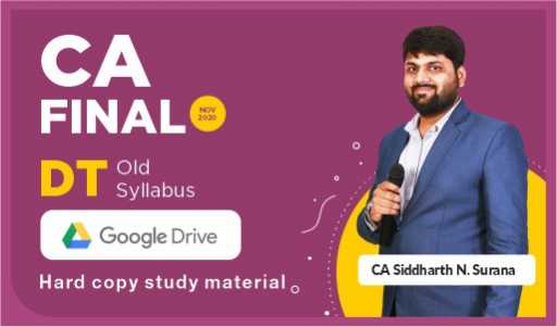 CA Final old Course Direct Tax by CA Siddharth N Surana