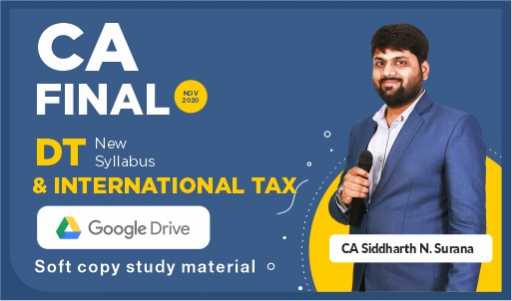 CA Final NEW Course Direct Tax & International Tax English by CA Siddharth N Surana