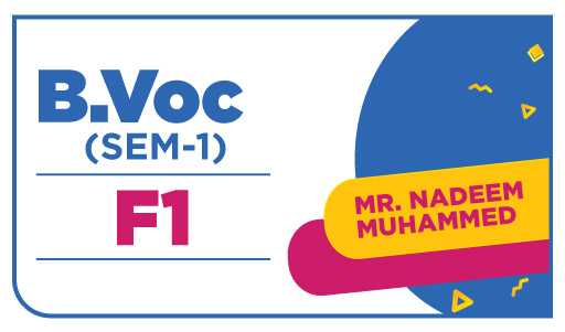 B.Voc Sem 1 - F1 by ACCA Nadeem Muhammed