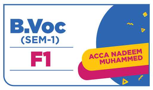 B.Voc Sem 1 - F1 by ACCA Nadeem Muhammed