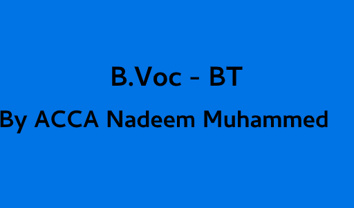 B.Voc Sem 1 - F1 by ACCA Nadeem Muhammed