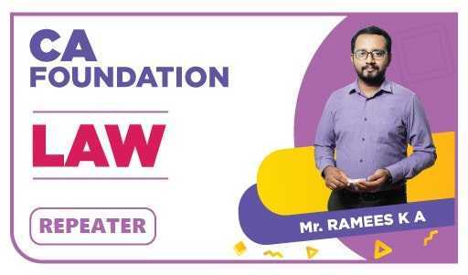 CA Foundation Repeater law by Ramees K A
