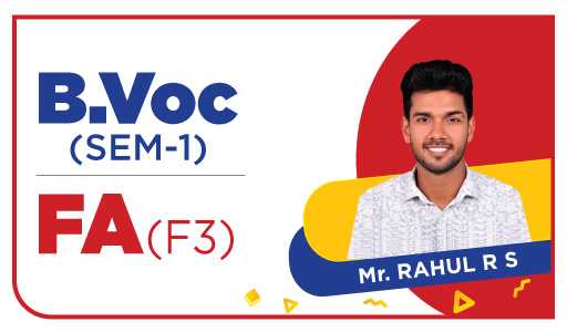 B.Voc FA by Mr. Rahul R S